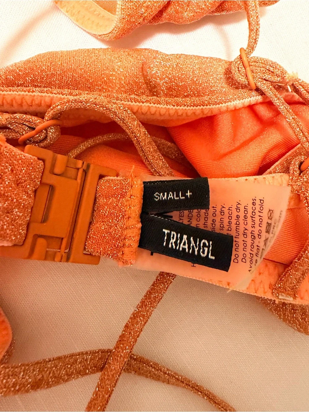 triangl swimwear shimmery orange